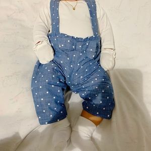 Fancy polkadot pants suspender .